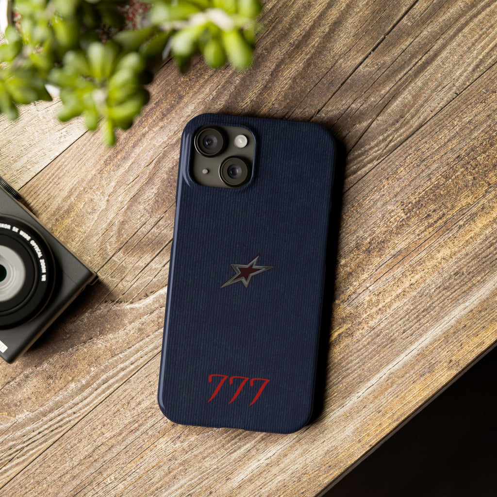 Navy Star Accent with Red 777 Monogram