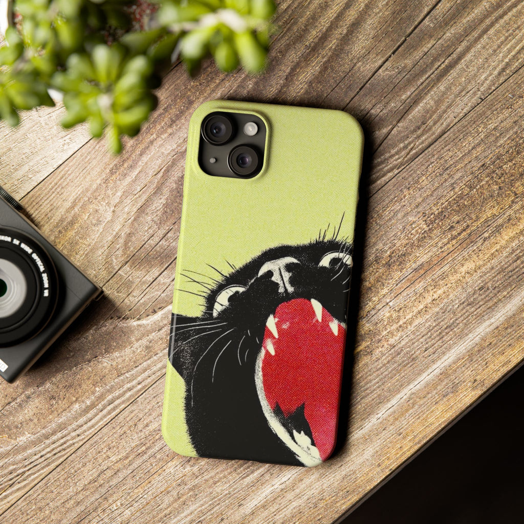 Black Cat Cute Retro Kitty Phone Cover