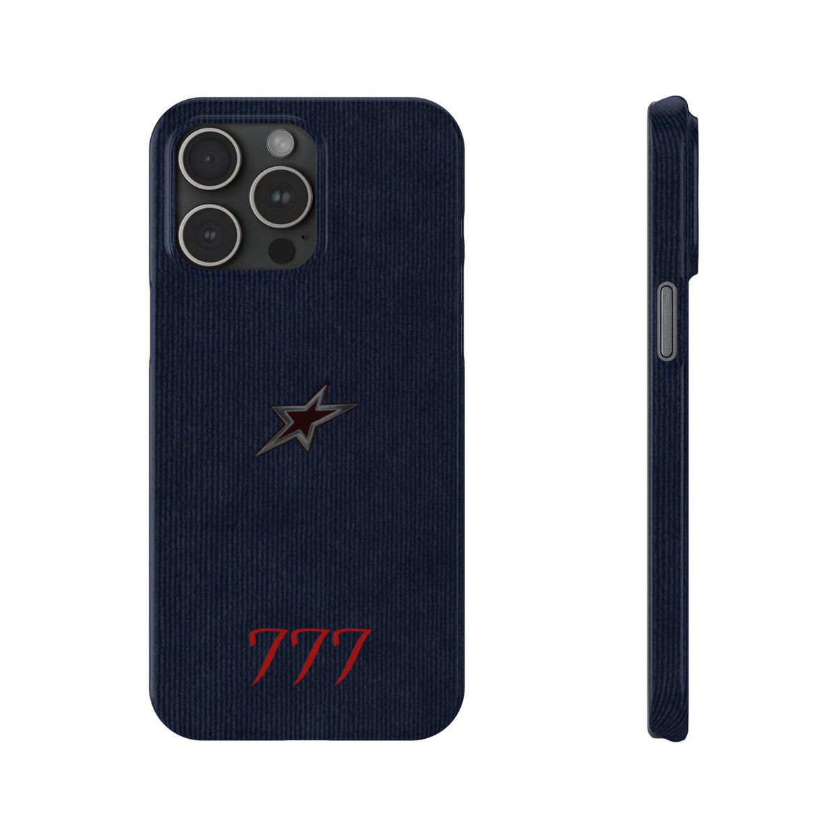 Navy Star Accent with Red 777 Monogram