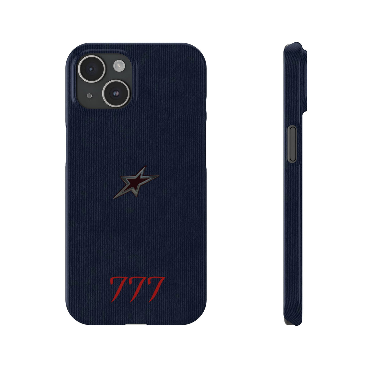 Navy Star Accent with Red 777 Monogram