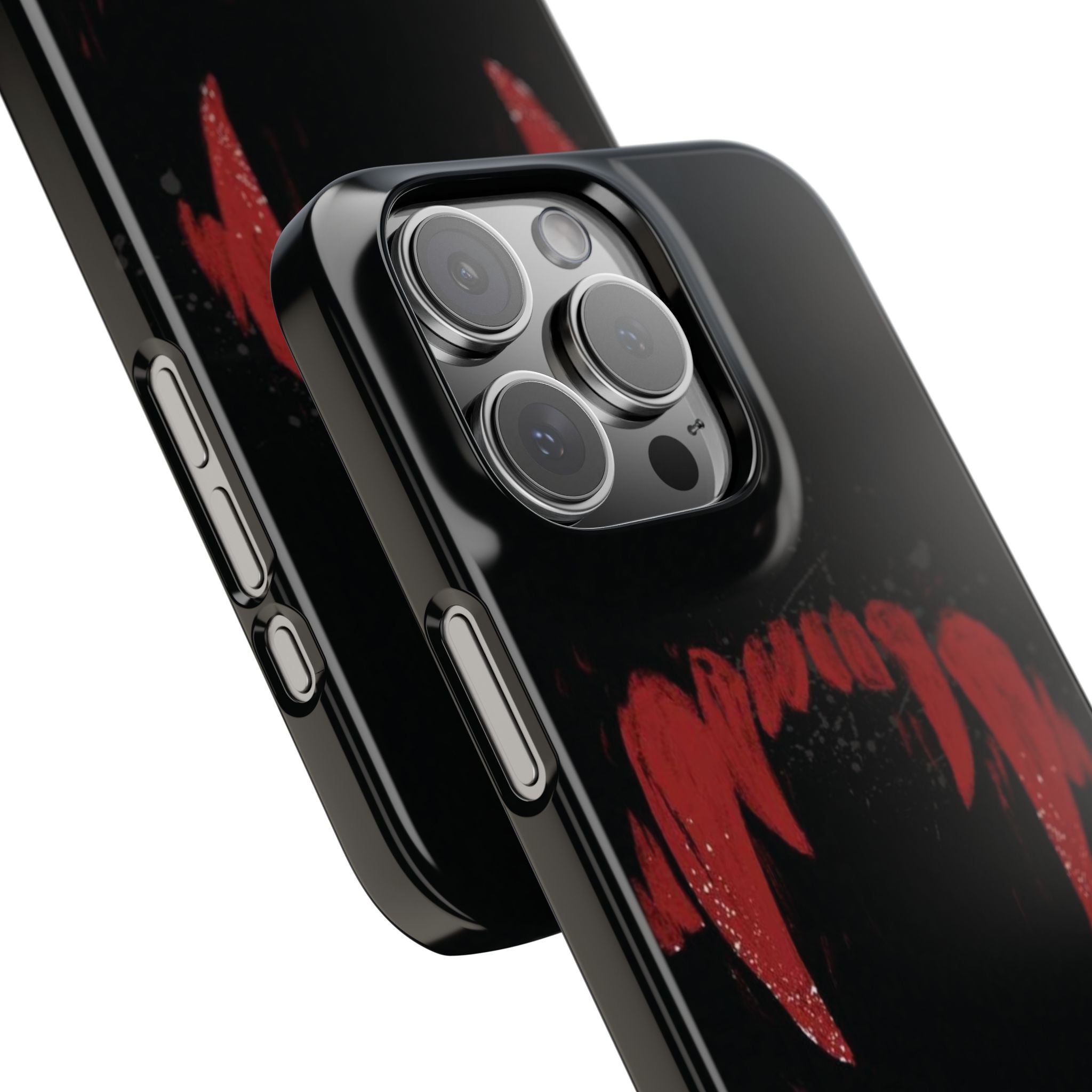 Vampire Fangs Slim Phone Case — Gothic Red Bite Design
